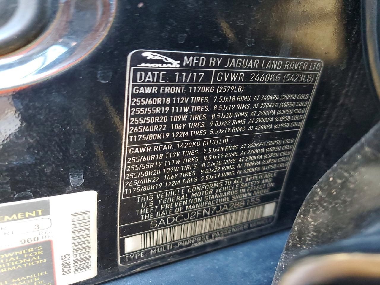 2018 Jaguar F-pace Premium