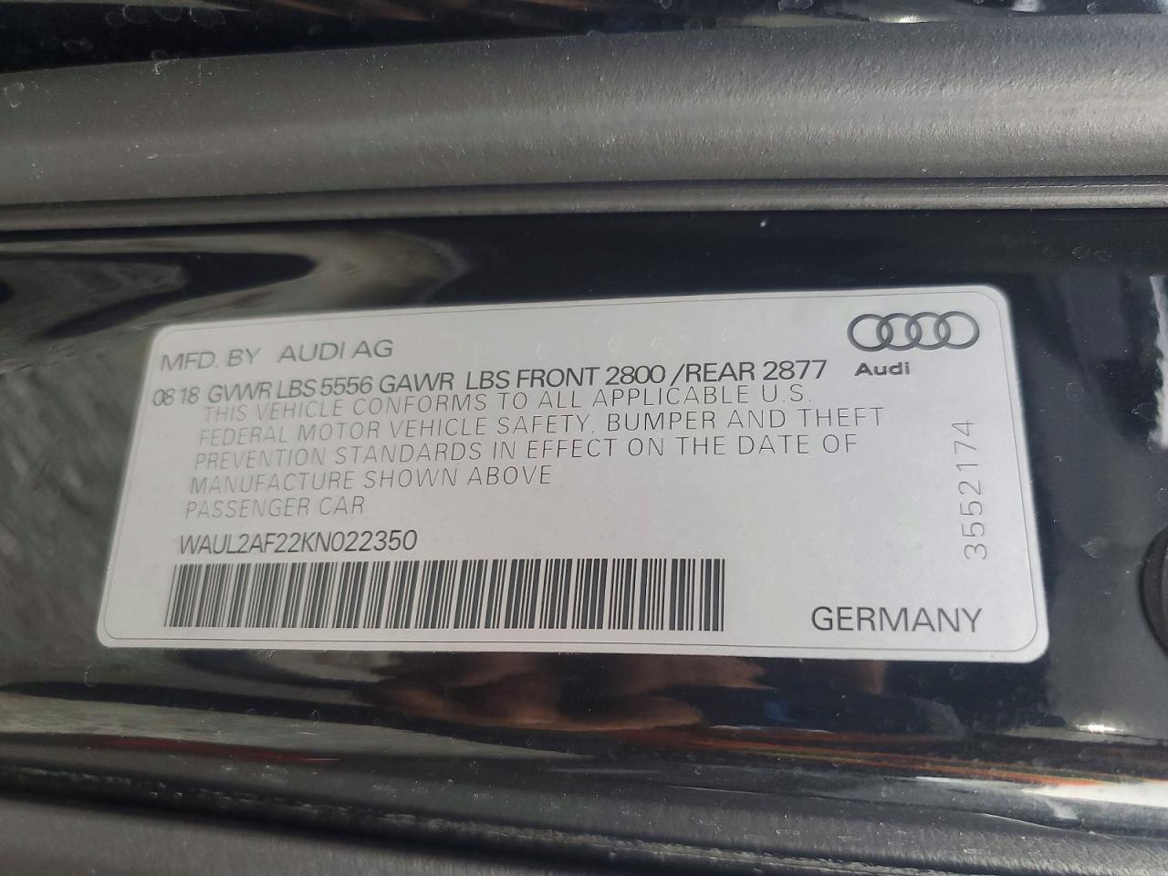 2019 Audi A6 Premium Plus