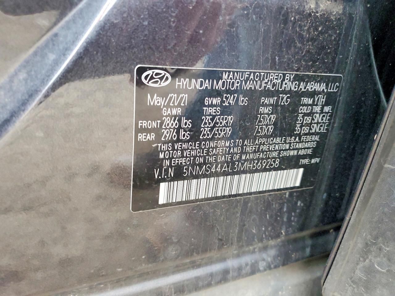 2021 Hyundai Santa fe Limited