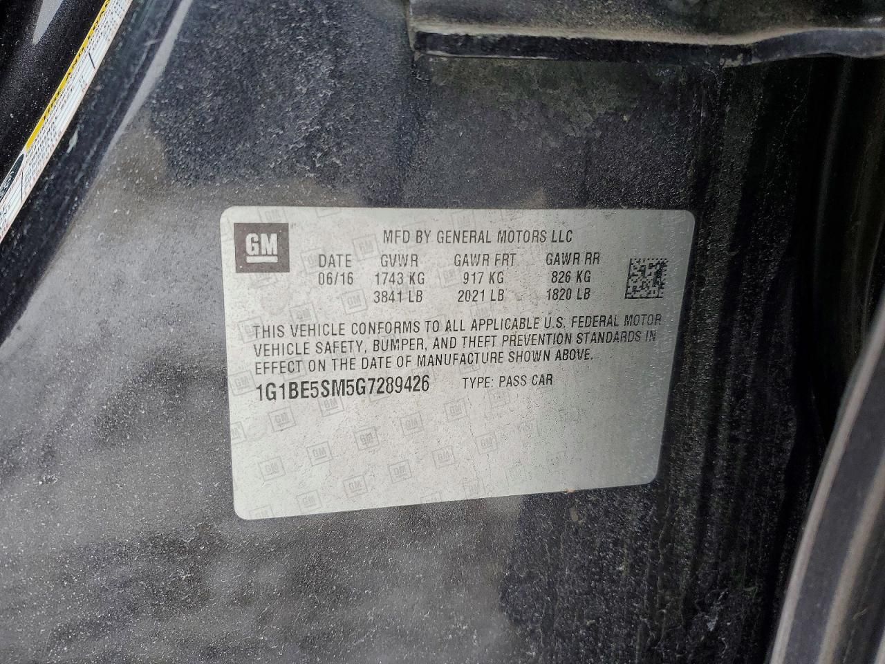 2016 Chevrolet Cruze lt