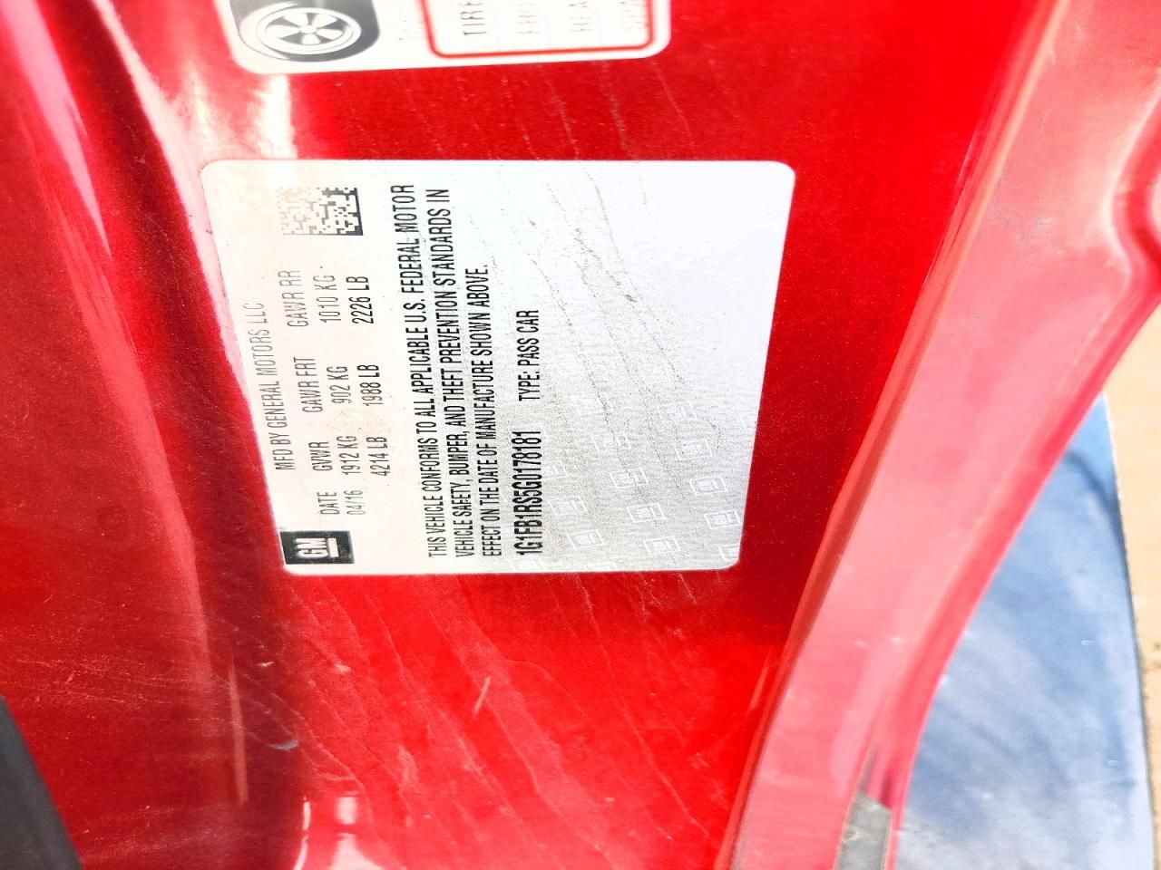 2016 Chevrolet Camaro lt