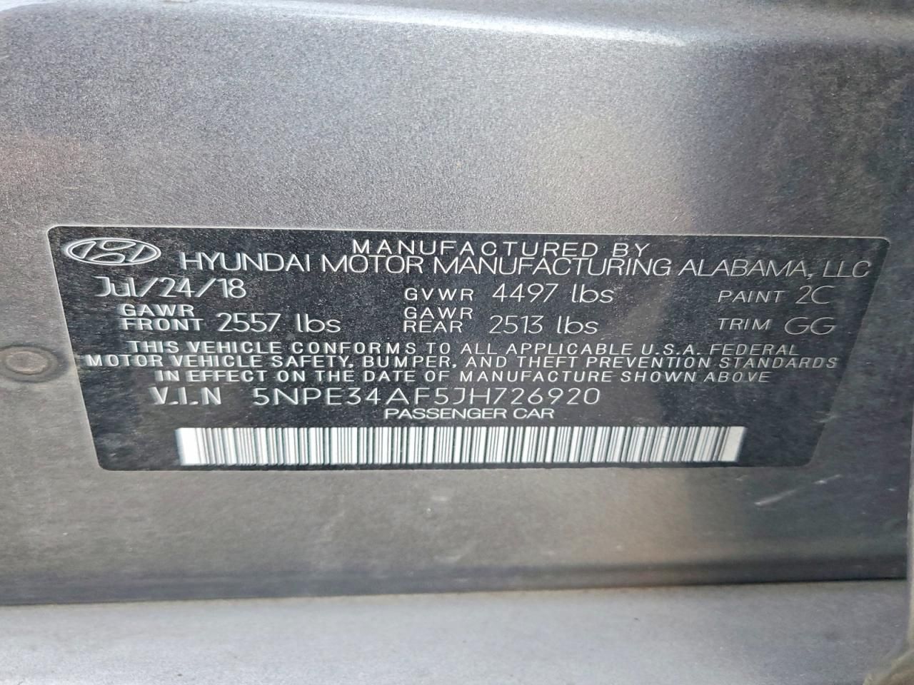 2018 Hyundai Sonata Sport