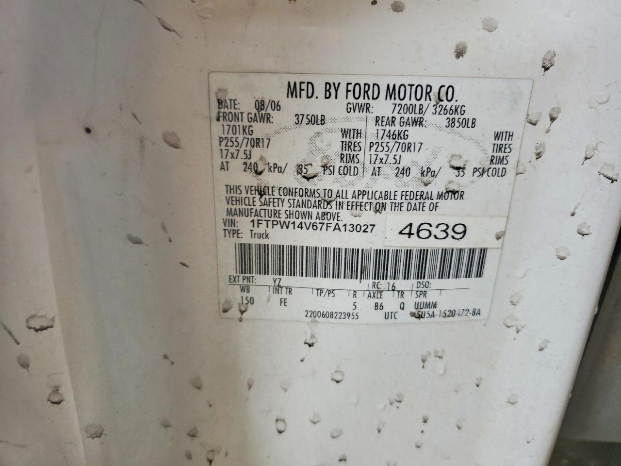 2007 Ford F150 Supercrew