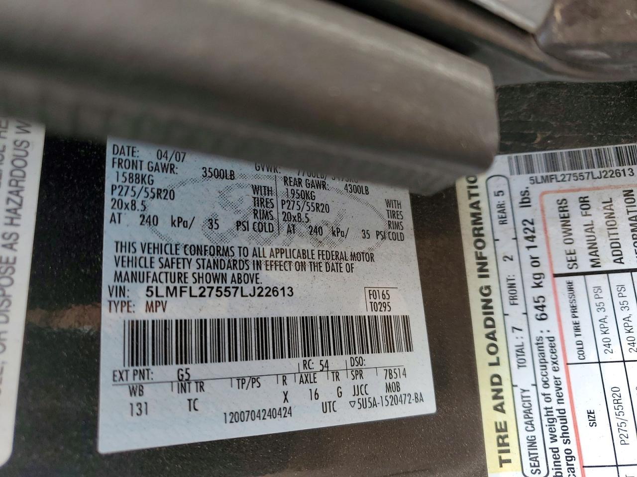 2007 Lincoln Navigator l