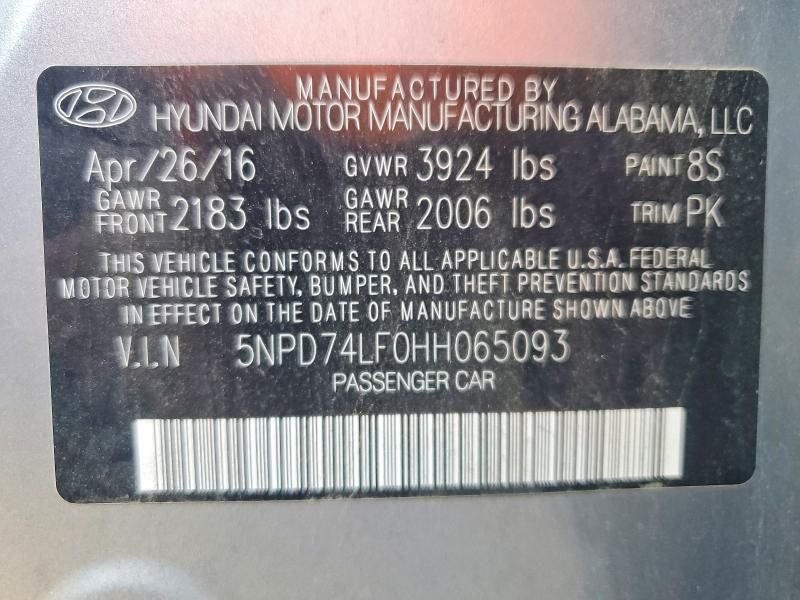 2017 Hyundai Elantra se