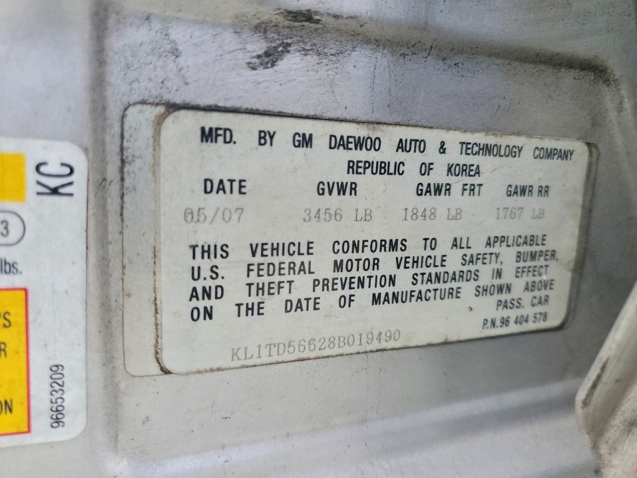 2008 Chevrolet Aveo Base