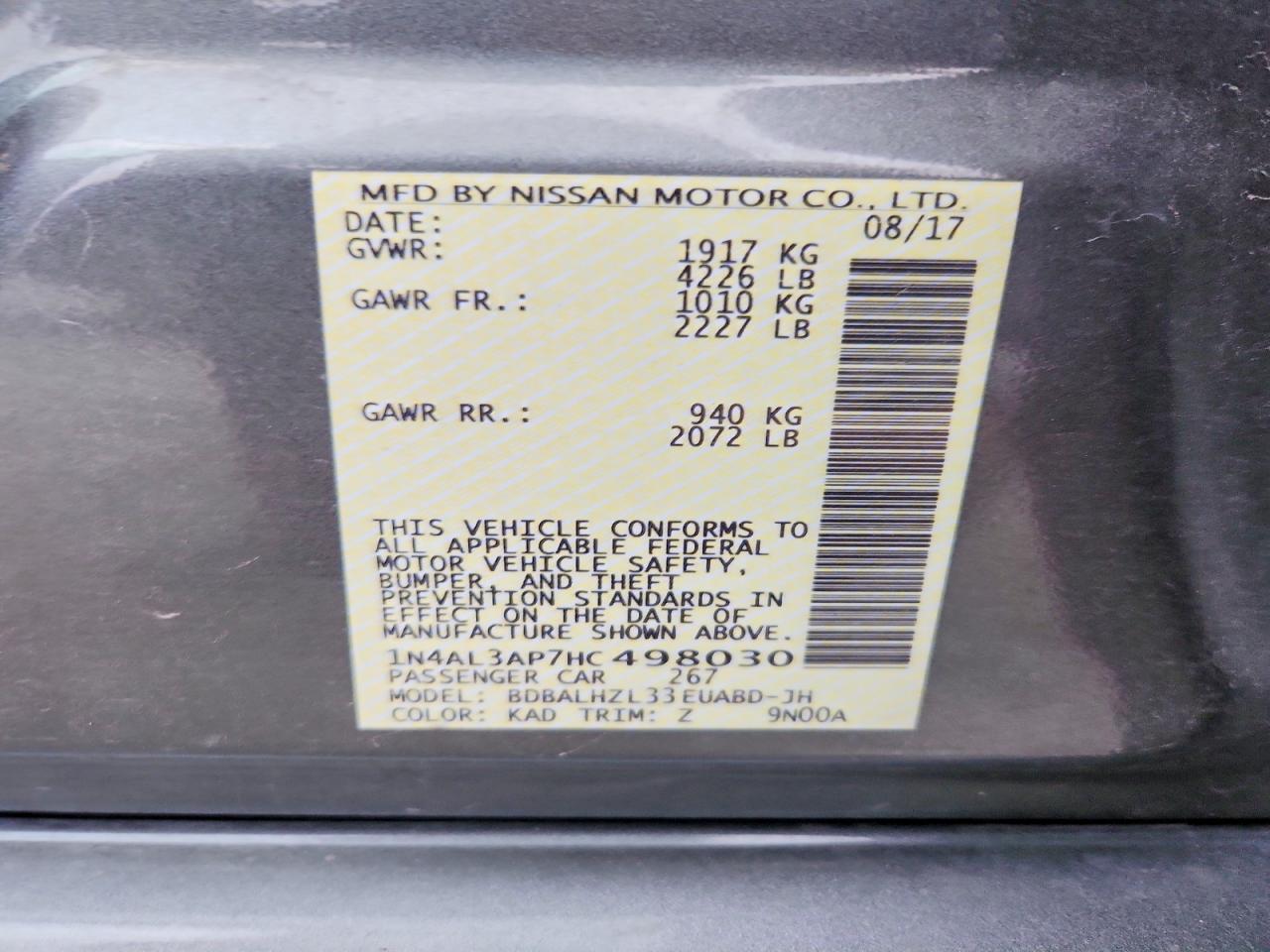 2017 Nissan Altima 2.5