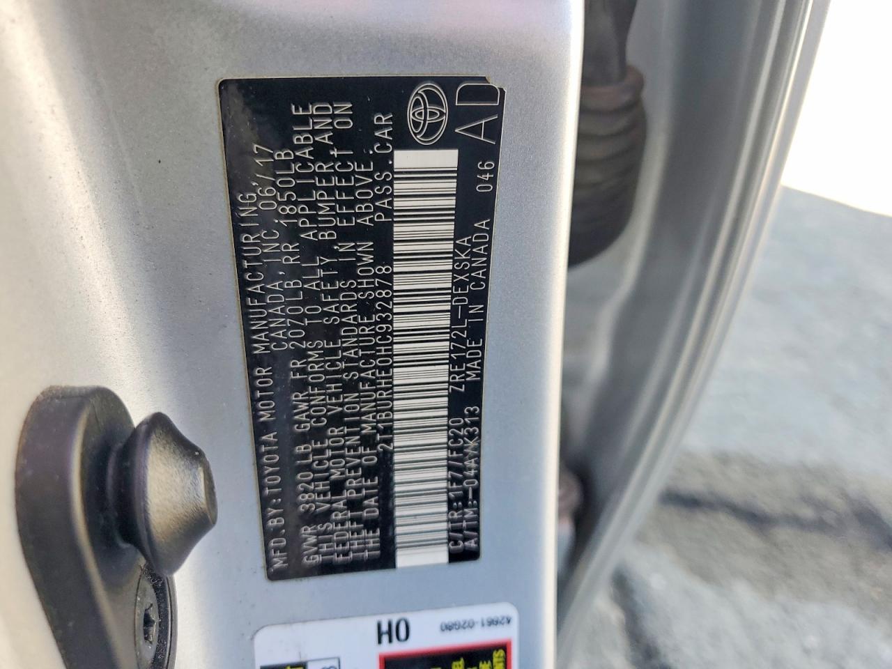2017 Toyota Corolla l