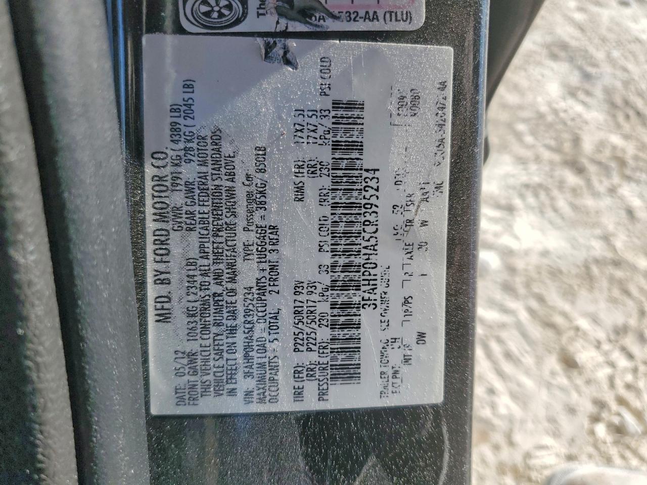 2012 Ford Fusion se
