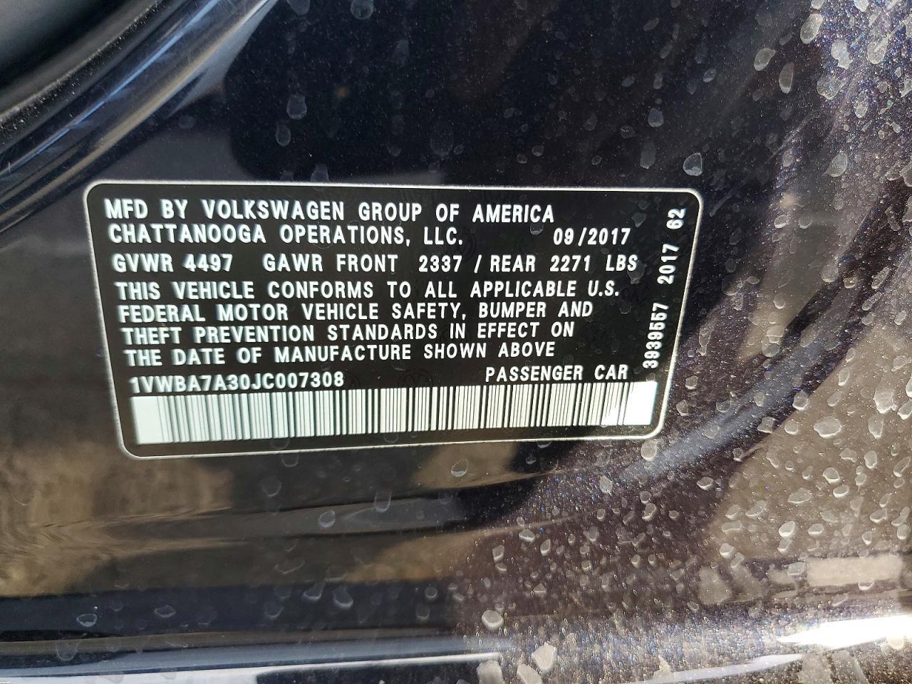 2018 Volkswagen Passat se