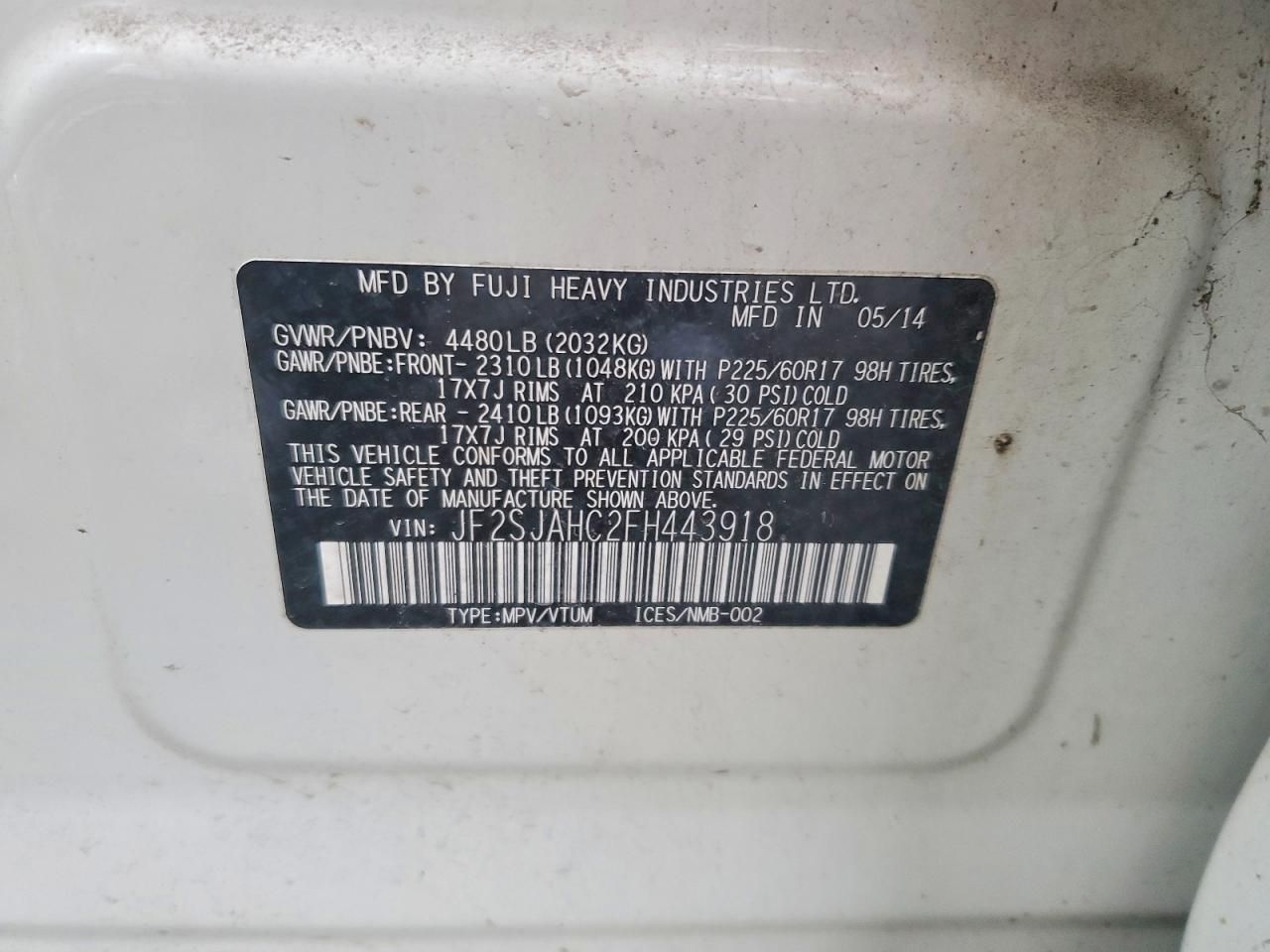 2015 Subaru Forester 2.5i Limited