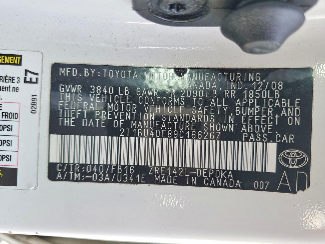2009 Toyota Corolla Base