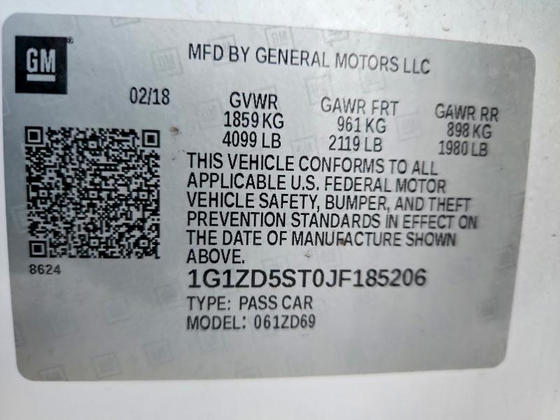 2018 Chevrolet Malibu lt