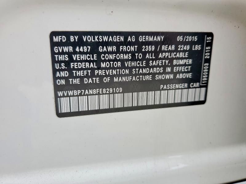 2015 Volkswagen Cc Sport