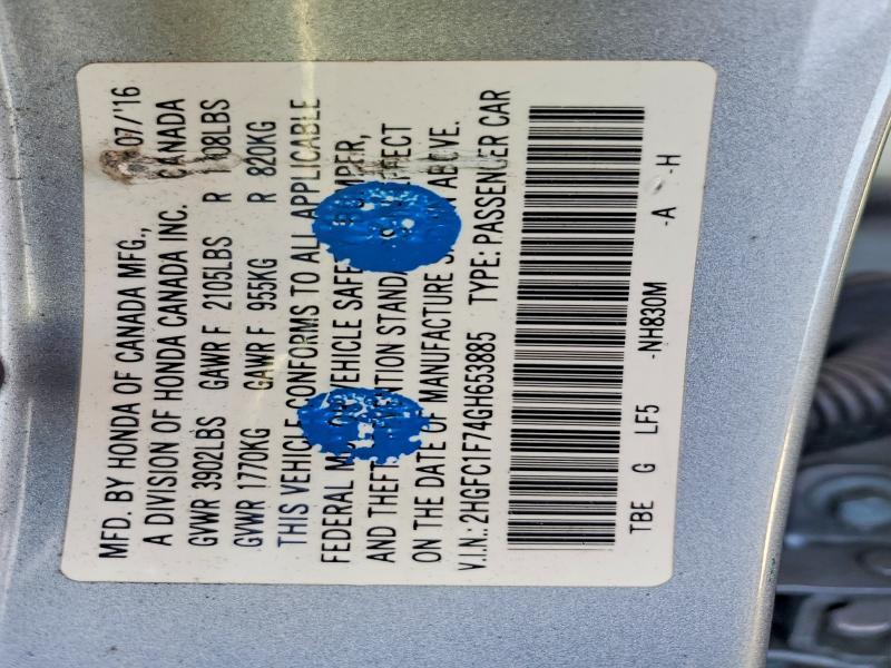 2016 Honda Civic exl