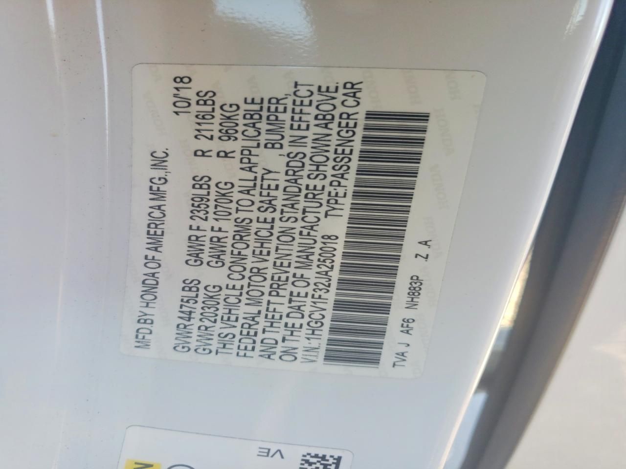 2018 Honda Accord Sport