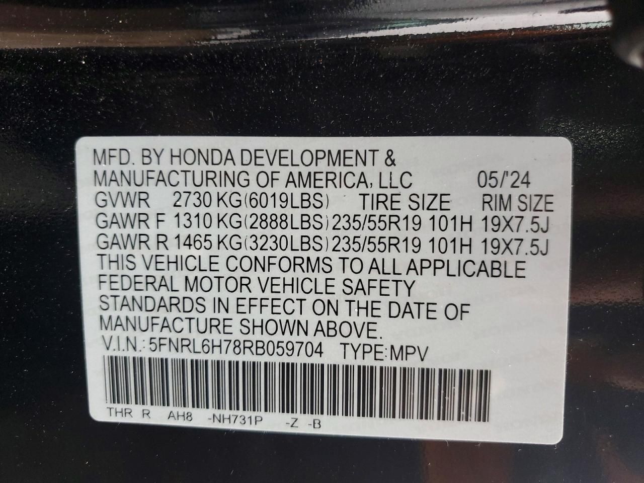 2024 Honda Odyssey Sport