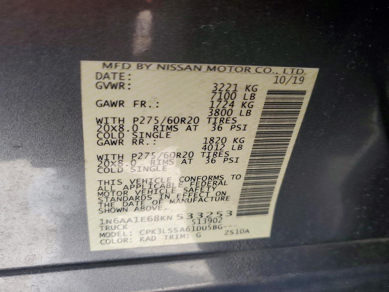 2019 Nissan Titan SV