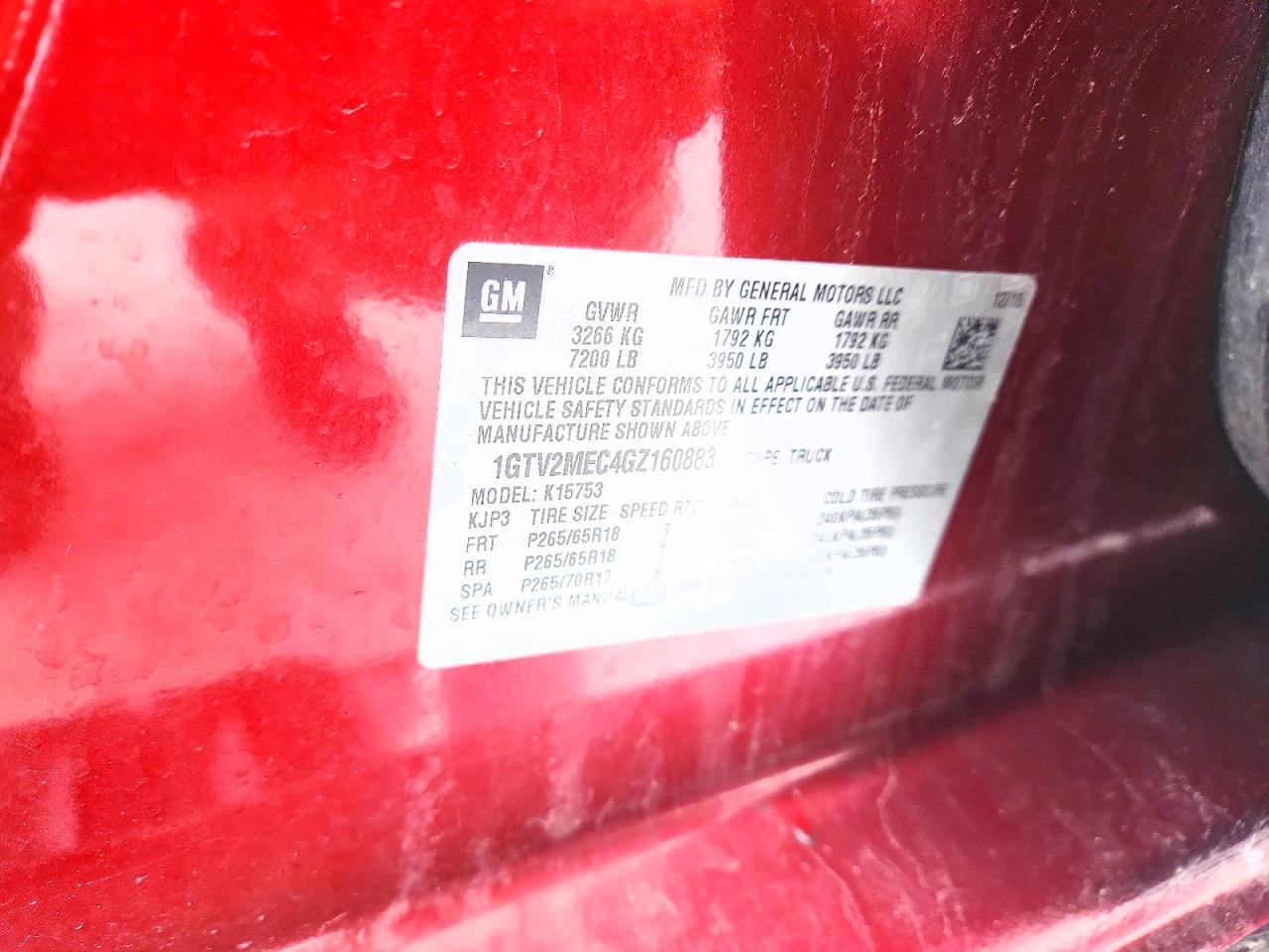 2016 GMC Sierra K1500 sle