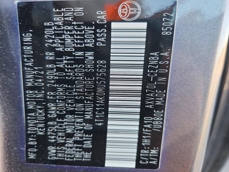 2021 Toyota Camry le