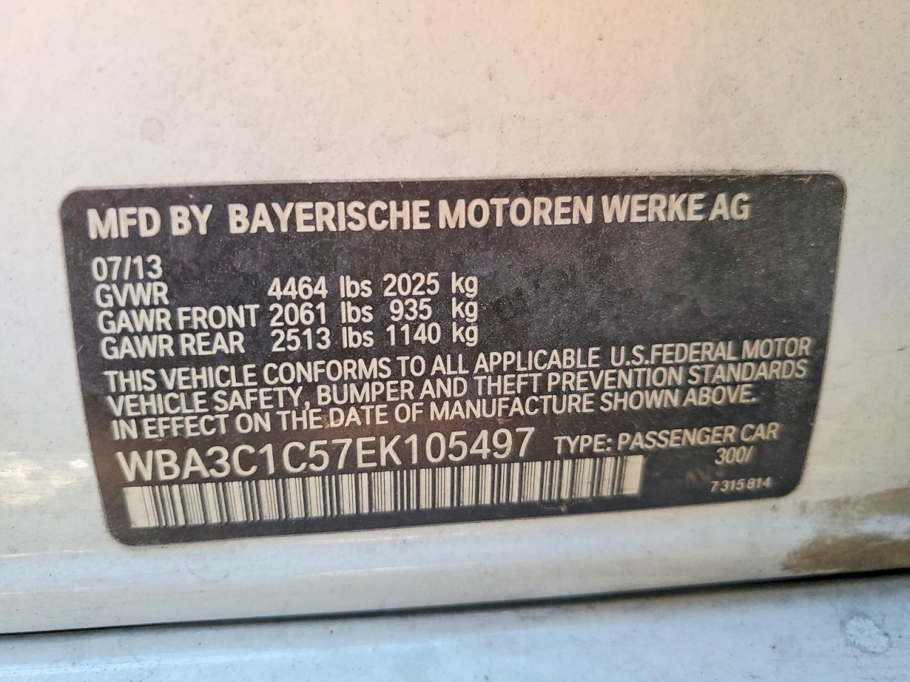 2014 BMW 328 i Sulev