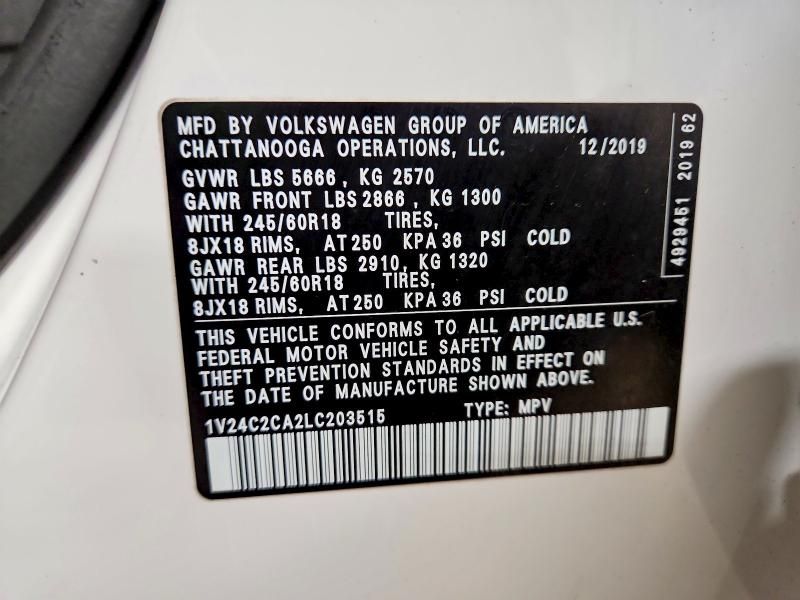 2020 Volkswagen Atlas Cross Sport se