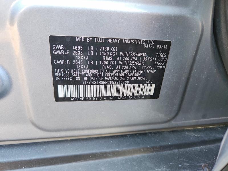 2016 Subaru Outback 2.5i Limited