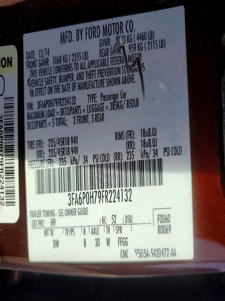 2015 Ford Fusion se