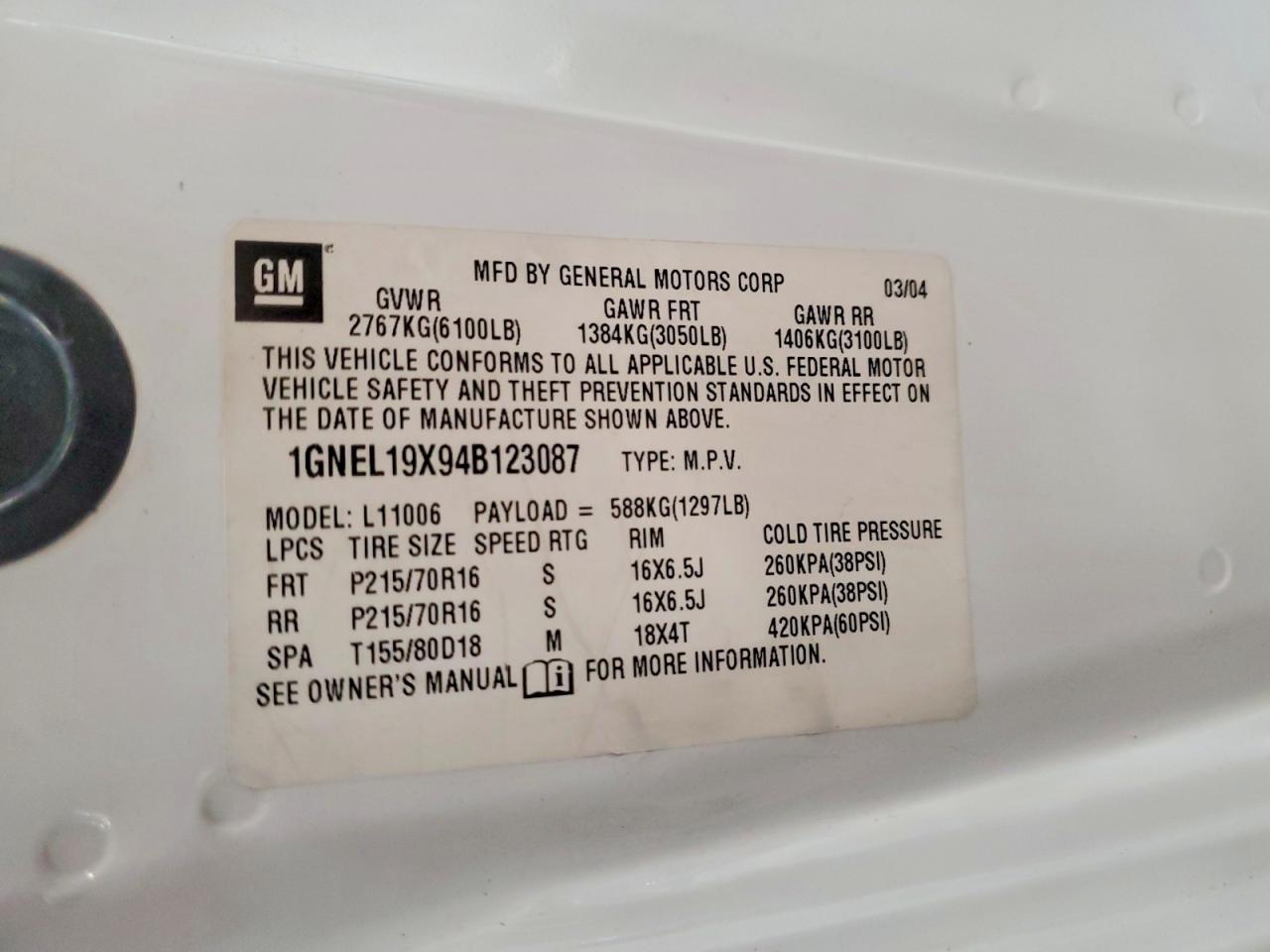 2004 Chevrolet Astro