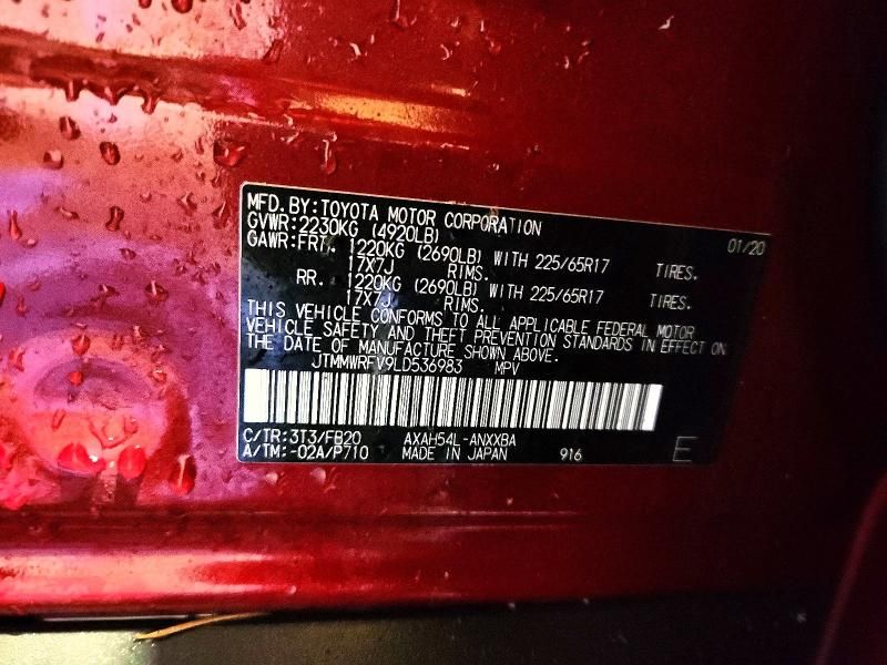 2020 Toyota Rav4 Hybrid le