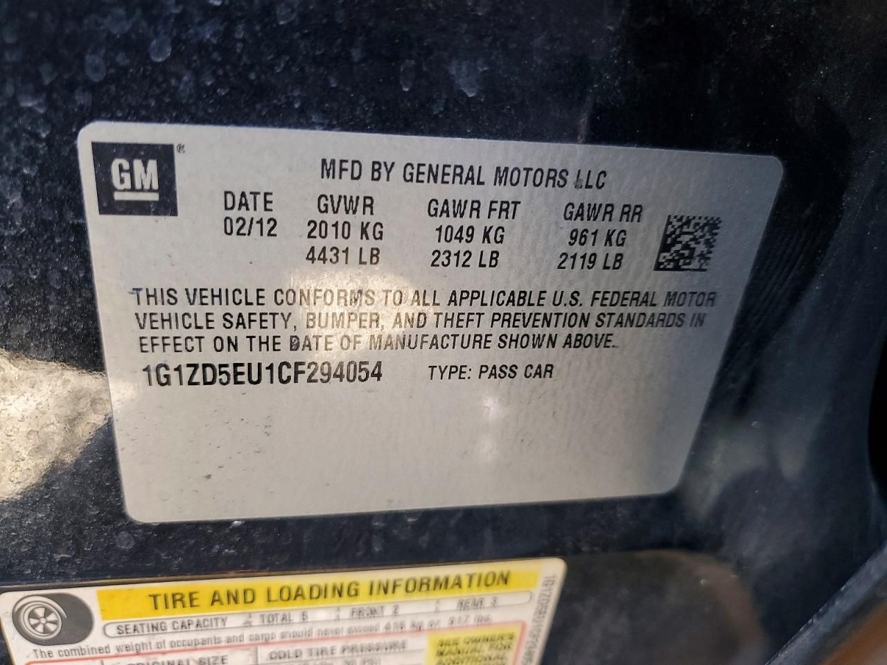 2012 Chevrolet Malibu 2LT