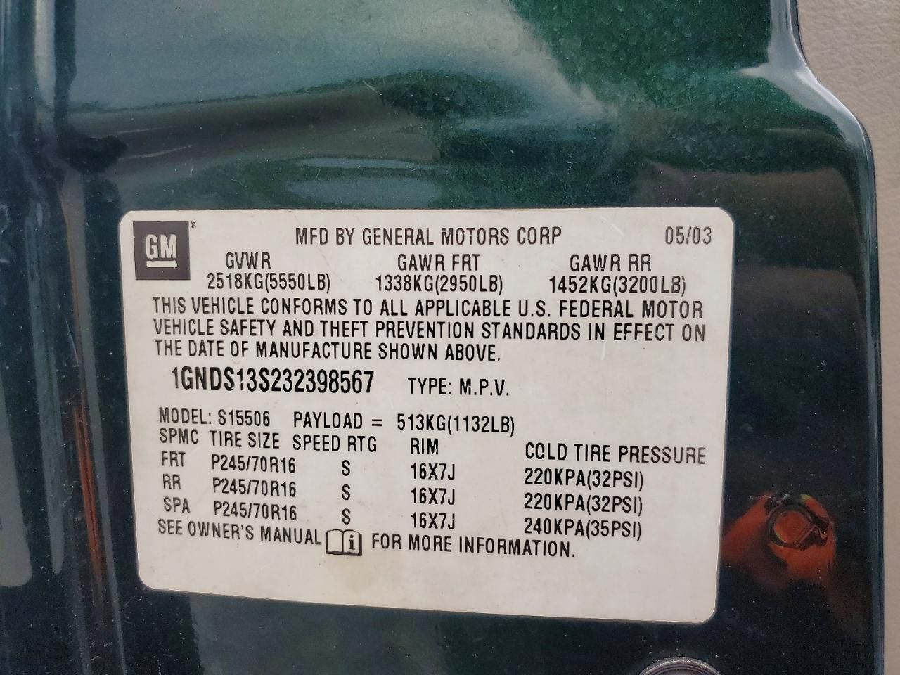 2003 Chevrolet Trailblazer