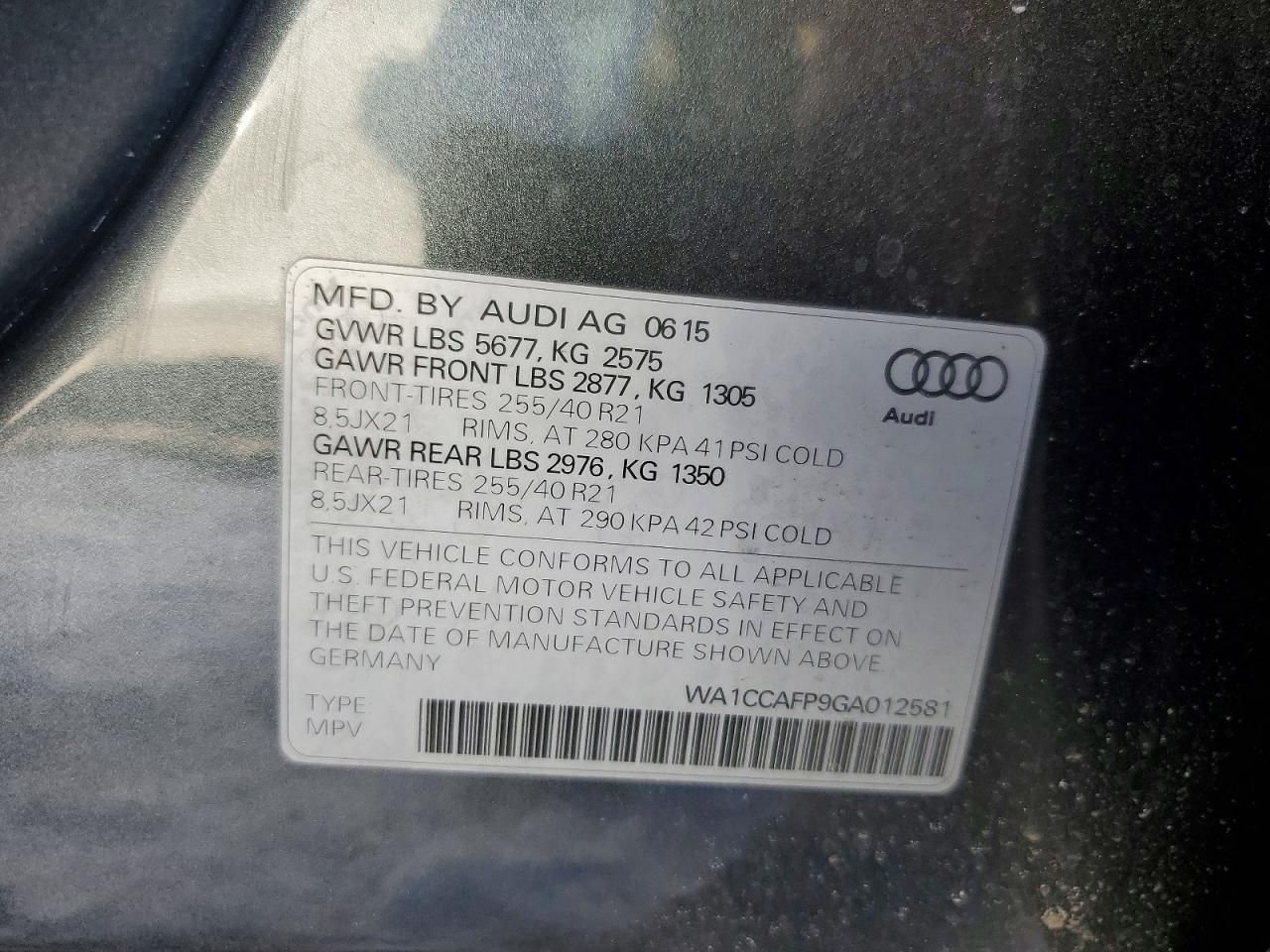2016 Audi SQ5 Premium Plus