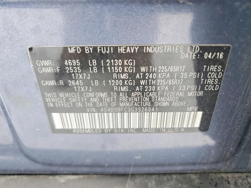 2016 Subaru Outback 2.5i Premium