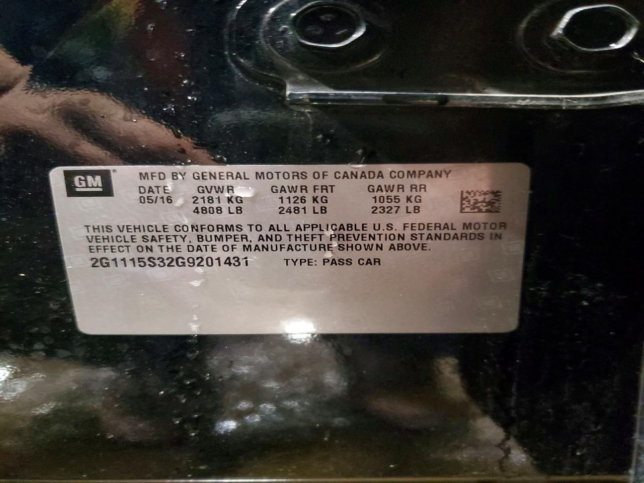 2016 Chevrolet Impala lt