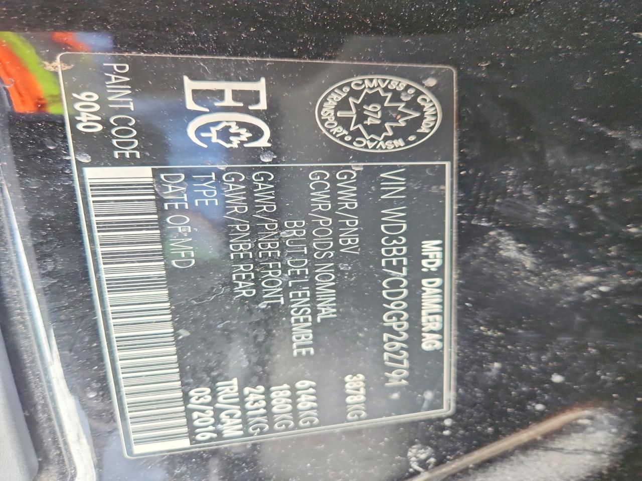 2016 Mercedes-Benz Sprinter 2500