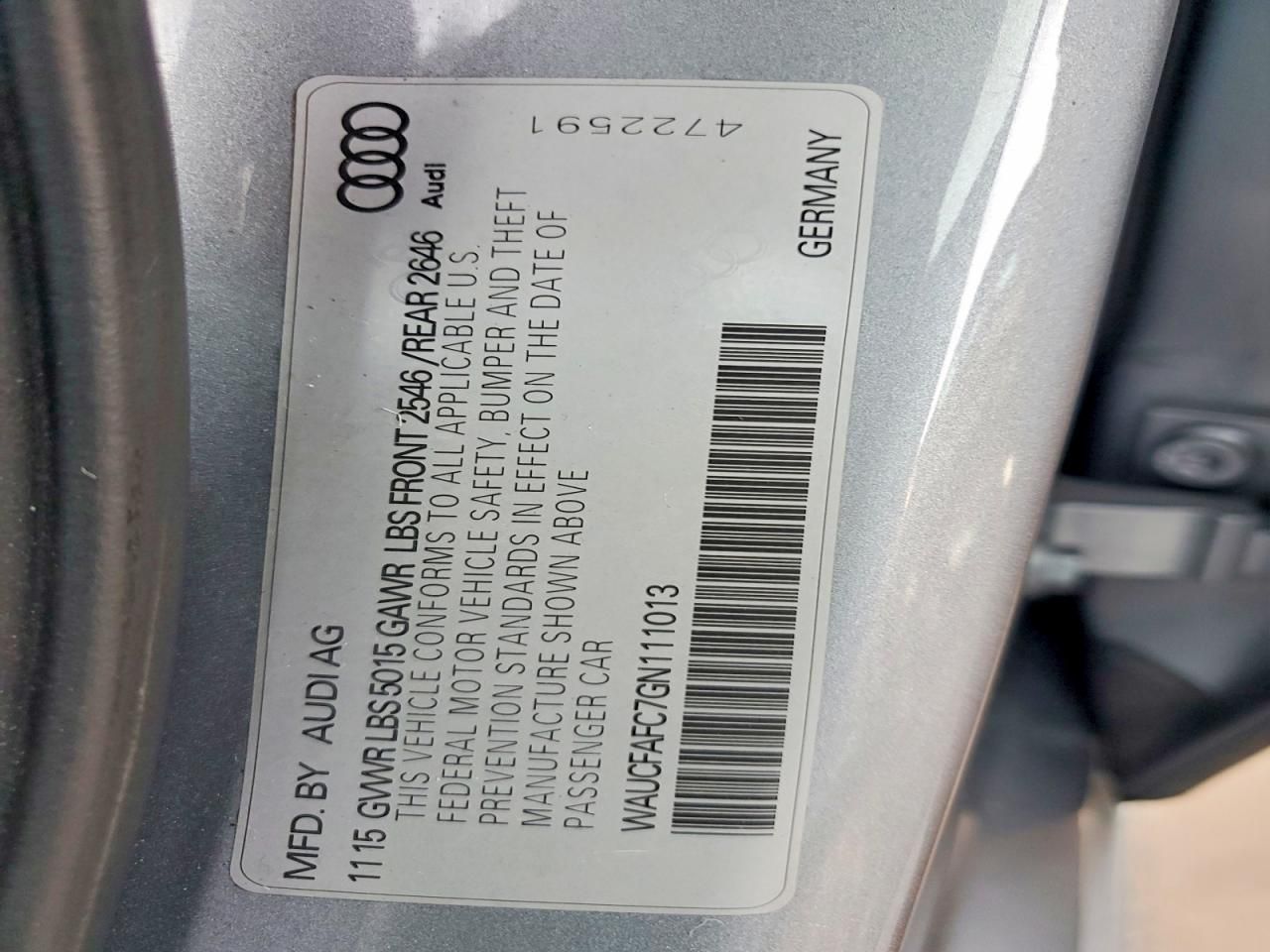 2016 Audi A6 Premium