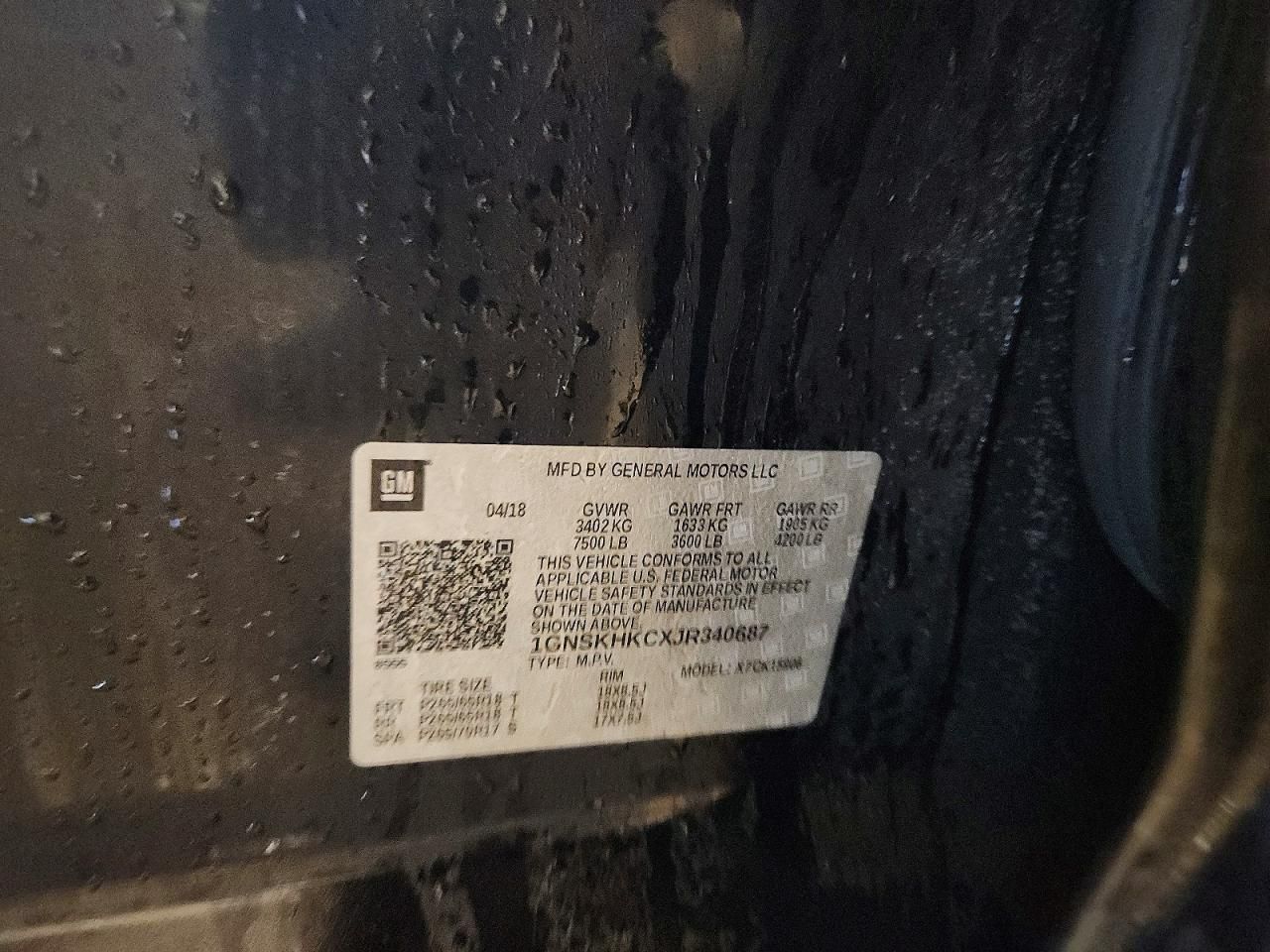 2018 Chevrolet Suburban K1500 lt