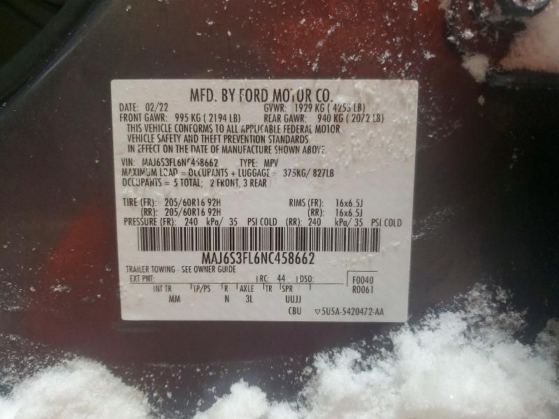 2022 Ford Ecosport s