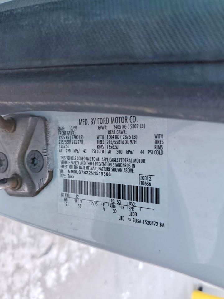 2022 Ford Transit Connect Delivery Van