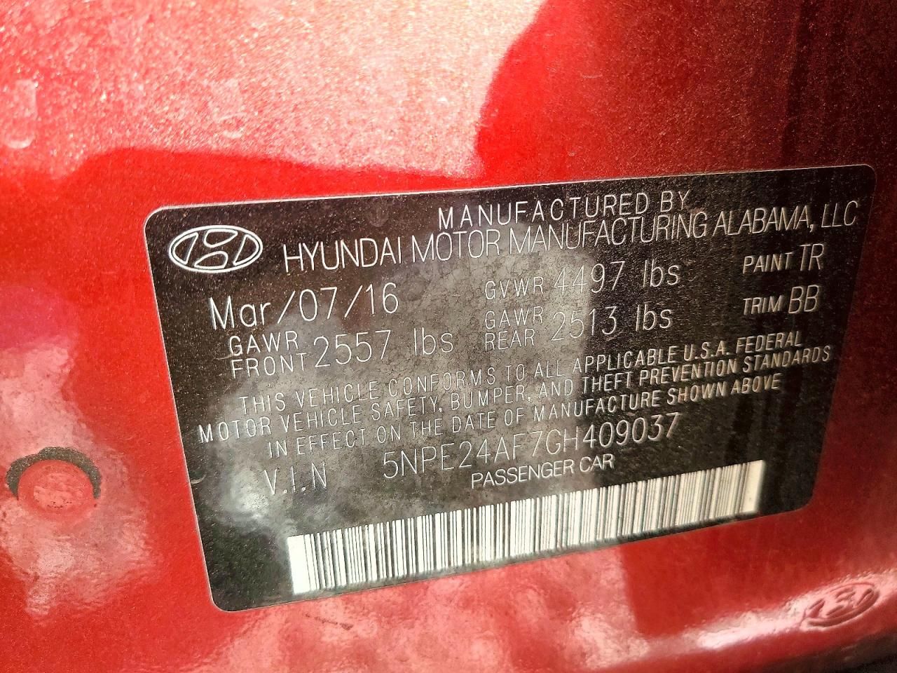 2016 Hyundai Sonata se