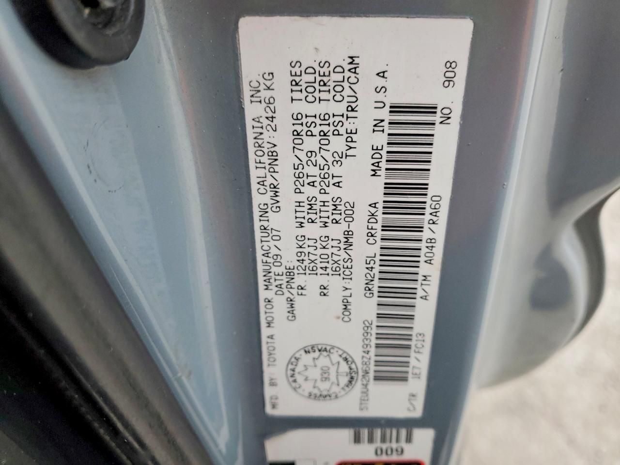 2008 Toyota Tacoma Access Cab