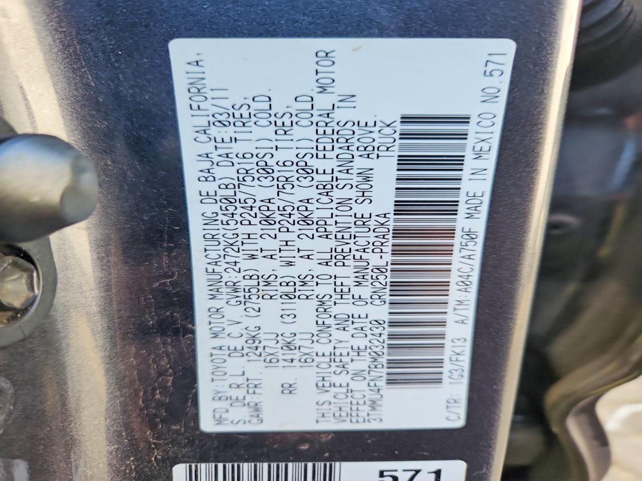 2011 Toyota Tacoma Double cab Long bed