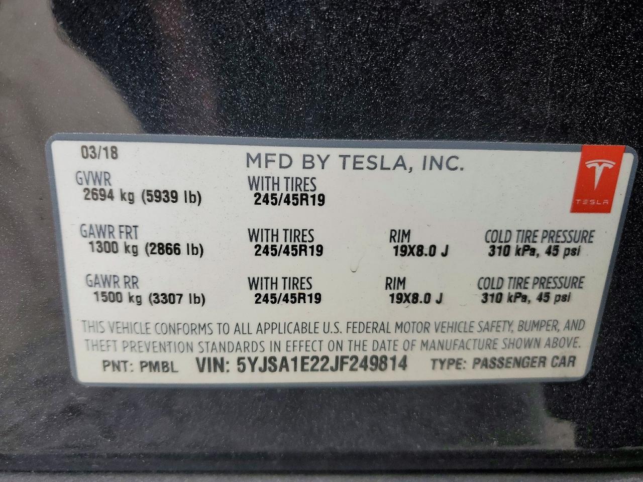 2018 Tesla Model s