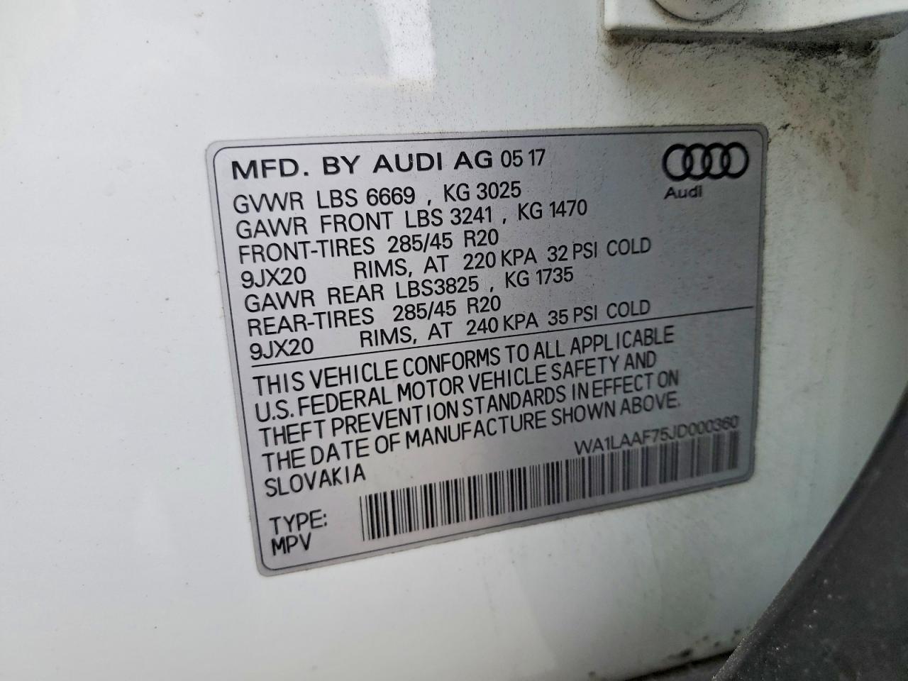 2018 Audi Q7 Premium Plus