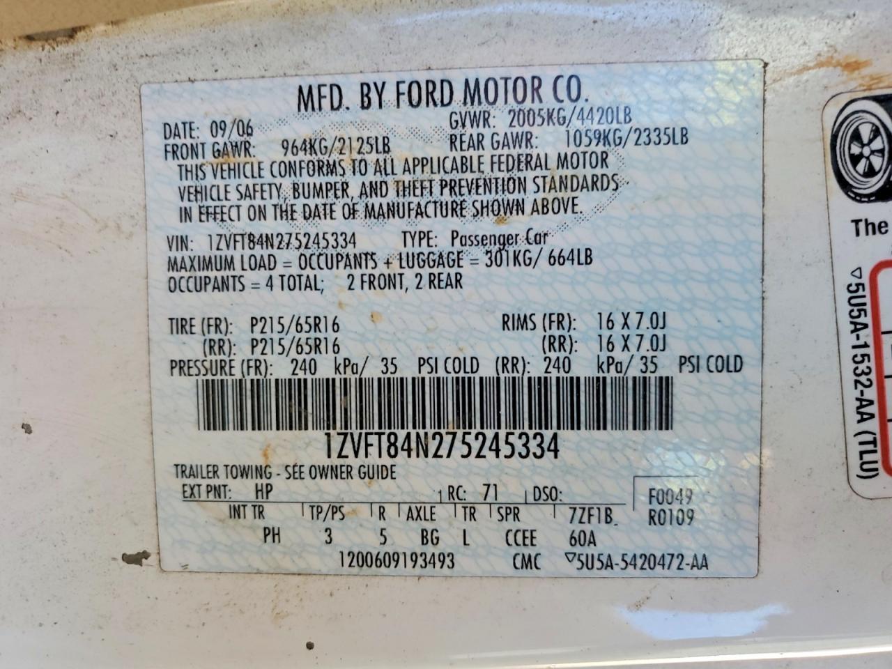 2007 Ford Mustang