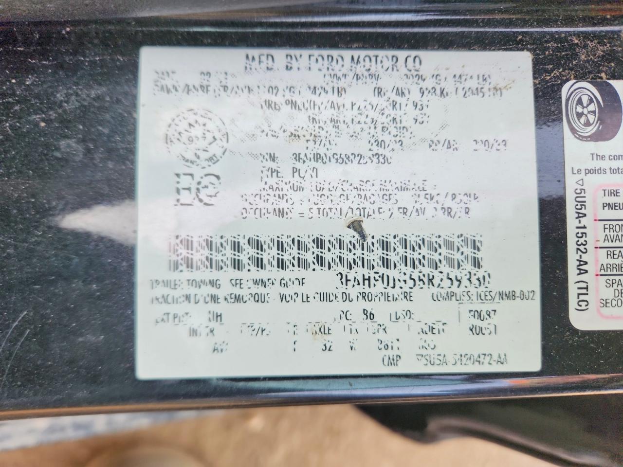 2011 Ford Fusion sel