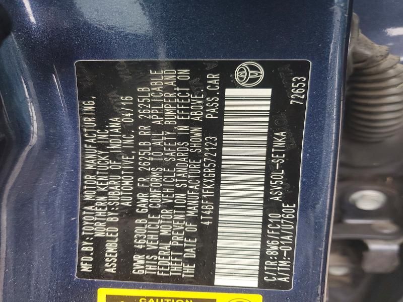 2016 Toyota Camry le