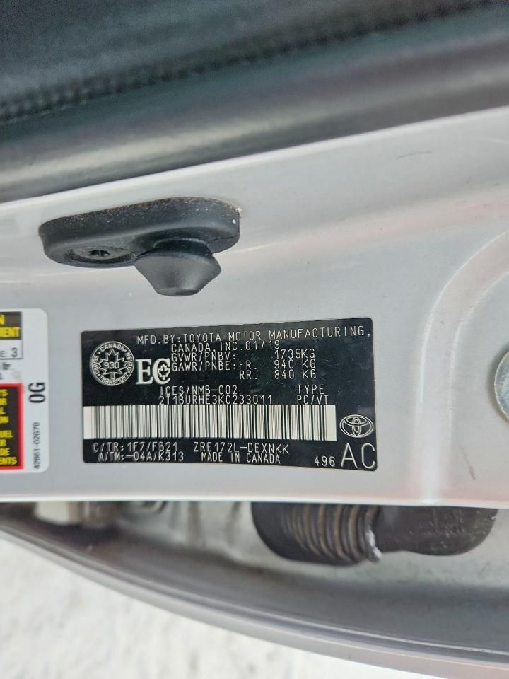 2019 Toyota Corolla l