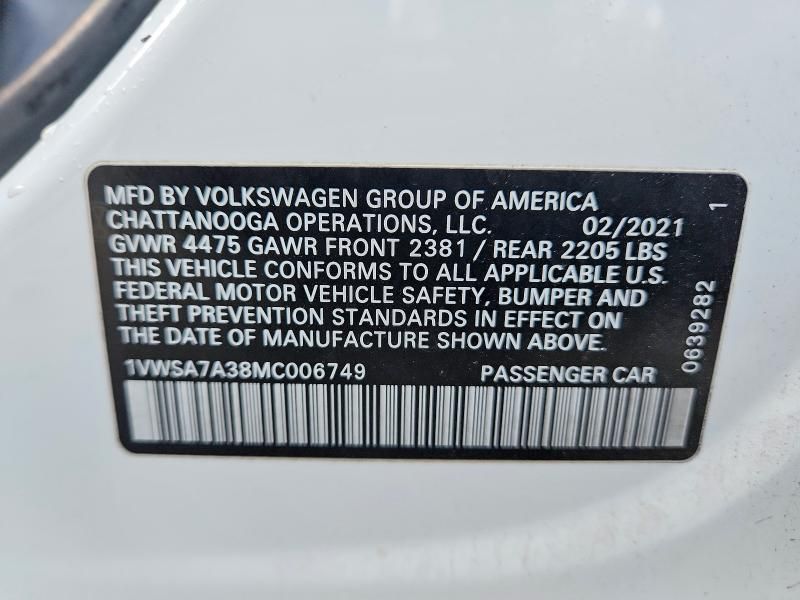 2021 Volkswagen Passat se